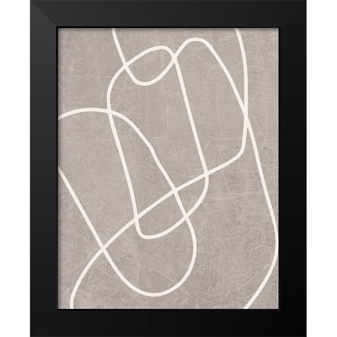 Fissures II Black Modern Wood Framed Art Print by Santiago, Daniela