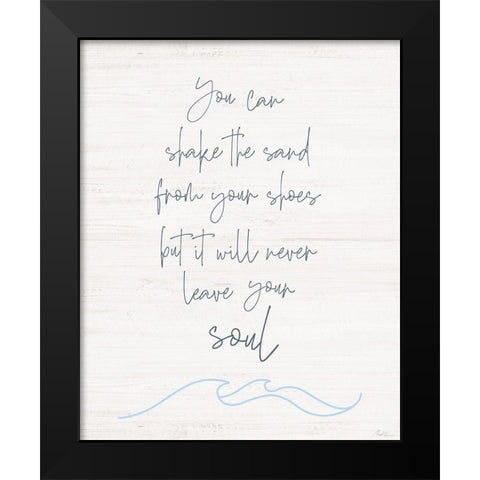 Shake the Sand Black Modern Wood Framed Art Print by Carpentieri, Natalie