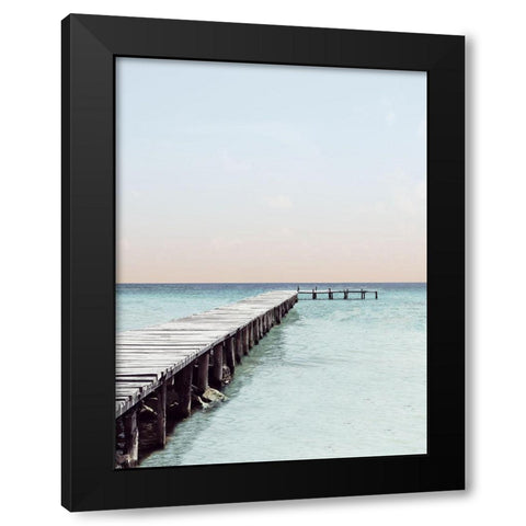 La Playa Black Modern Wood Framed Art Print with Double Matting by Carpentieri, Natalie