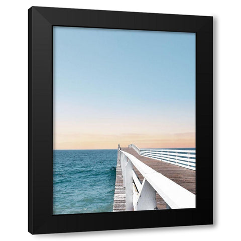 Day at the Pier Black Modern Wood Framed Art Print by Carpentieri, Natalie