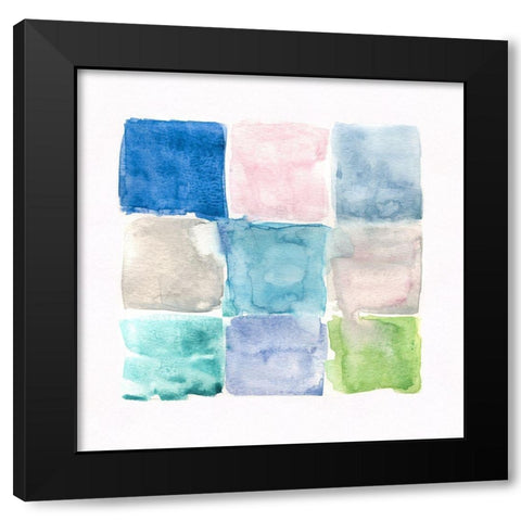 Pastel Intersection I Black Modern Wood Framed Art Print with Double Matting by Swatland, Sally