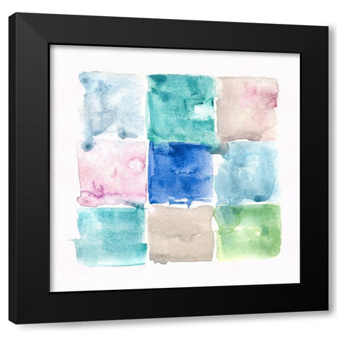 Pastel Intersection III Black Modern Wood Framed Art Print with Double Matting by Swatland, Sally