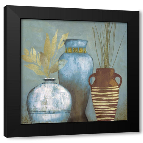 Portofino I Black Modern Wood Framed Art Print with Double Matting by Tava Studios