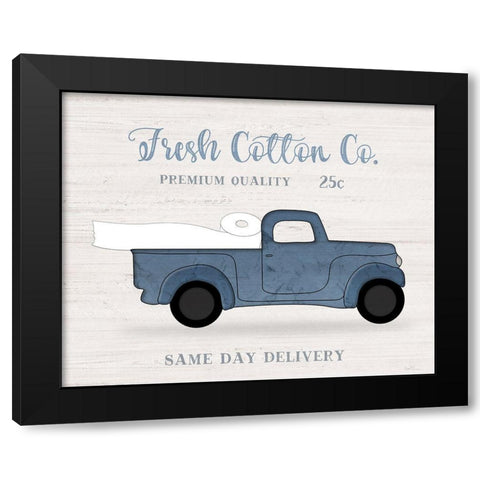 Fresh Cotton Black Modern Wood Framed Art Print by Carpentieri, Natalie