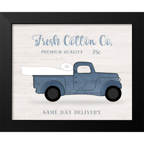 Fresh Cotton Black Modern Wood Framed Art Print by Carpentieri, Natalie
