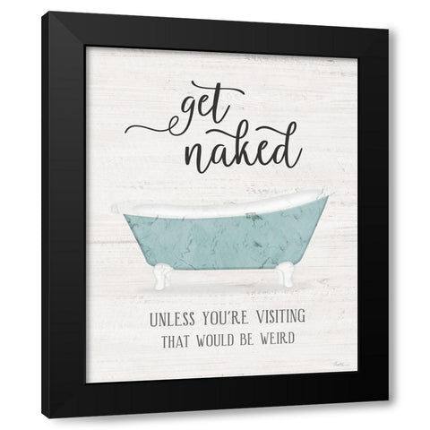 Get Naked Black Modern Wood Framed Art Print with Double Matting by Carpentieri, Natalie