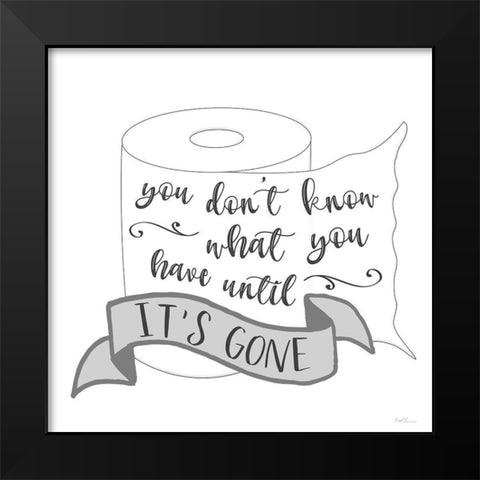 Until Its Gone Black Modern Wood Framed Art Print by Carpentieri, Natalie