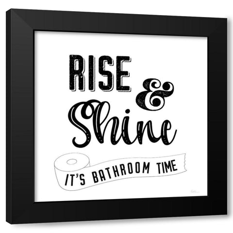 Bathroom Time Black Modern Wood Framed Art Print by Carpentieri, Natalie