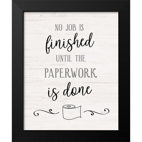 Paperwork Black Modern Wood Framed Art Print by Carpentieri, Natalie