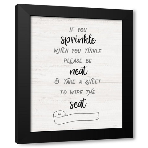 Wipe the Seat Black Modern Wood Framed Art Print with Double Matting by Carpentieri, Natalie