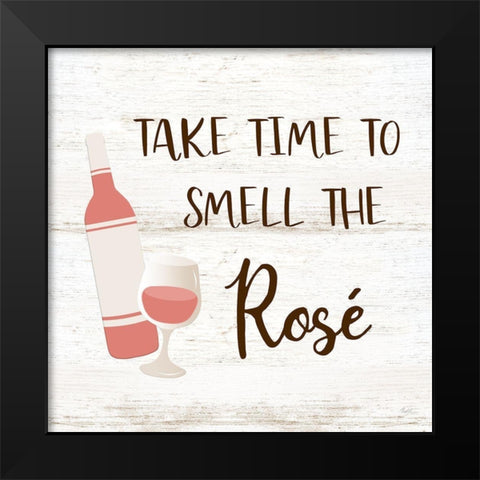 Smell the Rose Black Modern Wood Framed Art Print by Carpentieri, Natalie