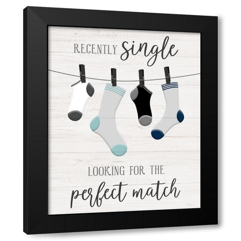 Perfect Match Black Modern Wood Framed Art Print by Carpentieri, Natalie