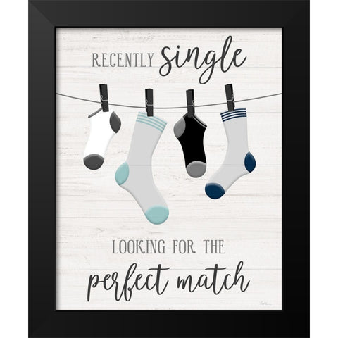 Perfect Match Black Modern Wood Framed Art Print by Carpentieri, Natalie