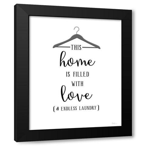 Love and Laundry Black Modern Wood Framed Art Print by Carpentieri, Natalie