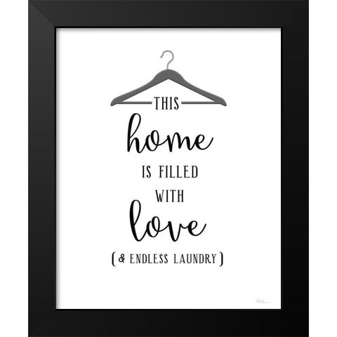 Love and Laundry Black Modern Wood Framed Art Print by Carpentieri, Natalie
