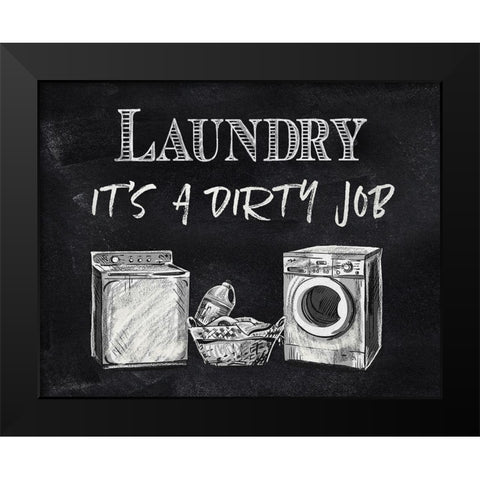 Dirty Job Black Modern Wood Framed Art Print by Knutsen, Conrad