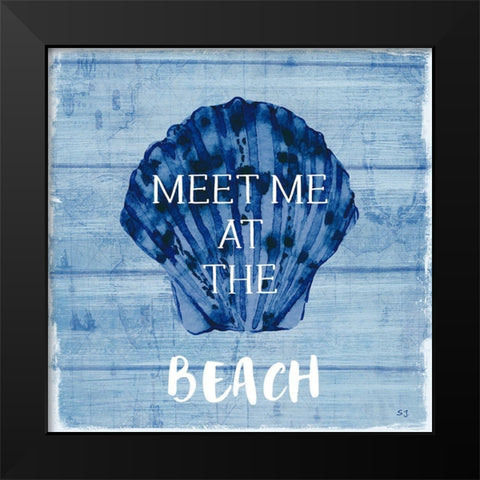 At the Beach Black Modern Wood Framed Art Print by Jill, Susan