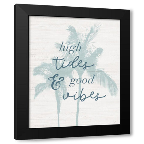 High Tides Black Modern Wood Framed Art Print with Double Matting by Carpentieri, Natalie