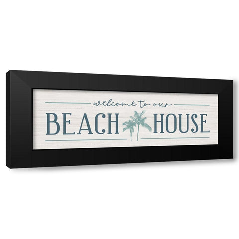 Our Beach Black Modern Wood Framed Art Print by Carpentieri, Natalie