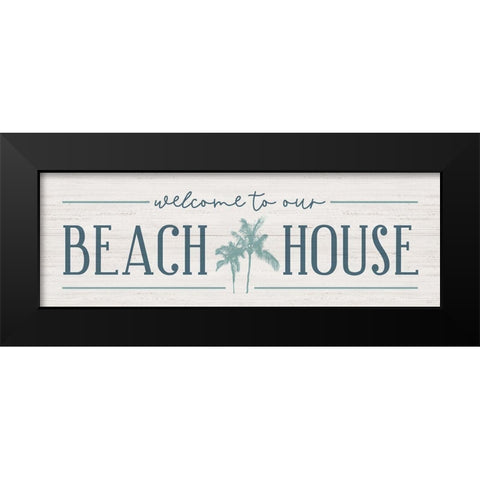 Our Beach Black Modern Wood Framed Art Print by Carpentieri, Natalie