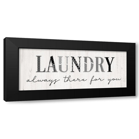 Always There Black Modern Wood Framed Art Print by CAD Designs