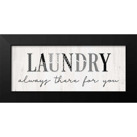 Always There Black Modern Wood Framed Art Print by CAD Designs