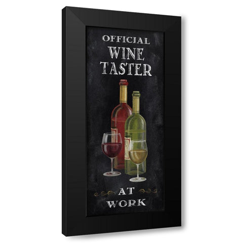 Wine Taster at Work Black Modern Wood Framed Art Print with Double Matting by Knutsen, Conrad