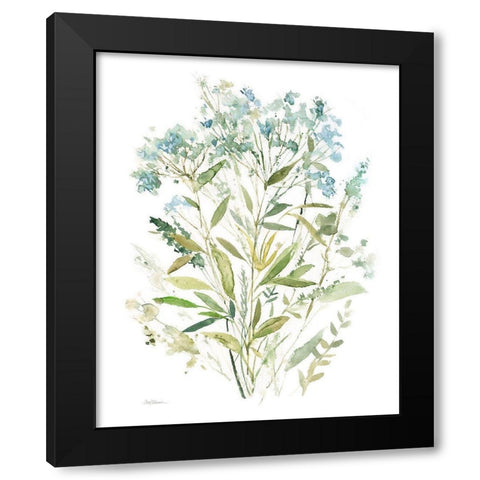 Garden Lace I Black Modern Wood Framed Art Print with Double Matting by Robinson, Carol