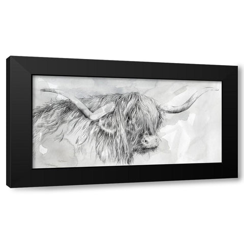 Highland Prince Black Modern Wood Framed Art Print by Robinson, Carol