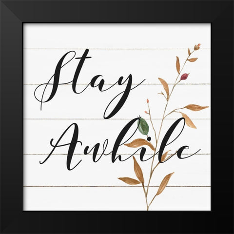 Feeding Friends III Black Modern Wood Framed Art Print by Robinson, Carol