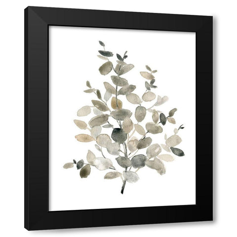 Neutral Eucalyptus II Black Modern Wood Framed Art Print with Double Matting by Robinson, Carol