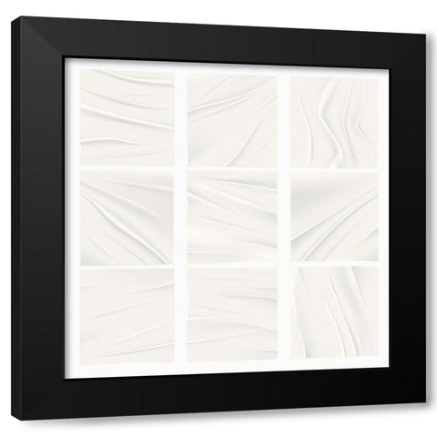 Soft Folds Black Modern Wood Framed Art Print with Double Matting by Jill, Susan