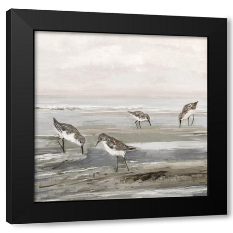 Evening Beach I Black Modern Wood Framed Art Print with Double Matting by Swatland, Sally