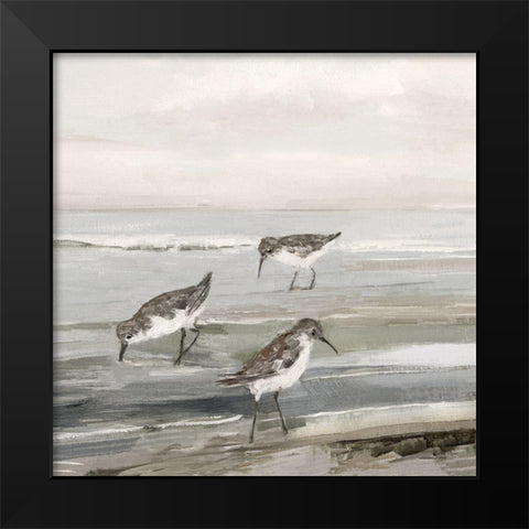 Evening Beach II Black Modern Wood Framed Art Print by Swatland, Sally