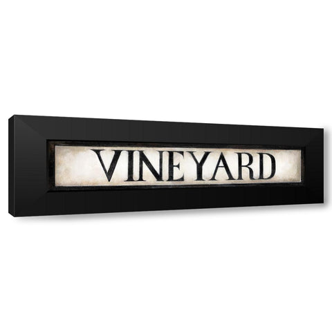 Vintage Vineyard Black Modern Wood Framed Art Print by Vollherbst-Lane, Elaine