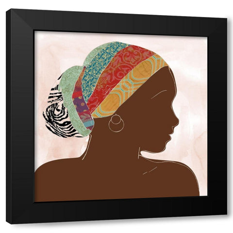 African Portrait I Black Modern Wood Framed Art Print by Delimont, Danita