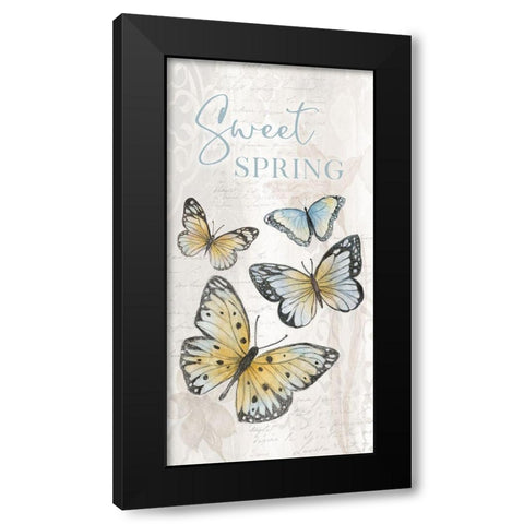 Sweet Spring Black Modern Wood Framed Art Print with Double Matting by Tava Studios
