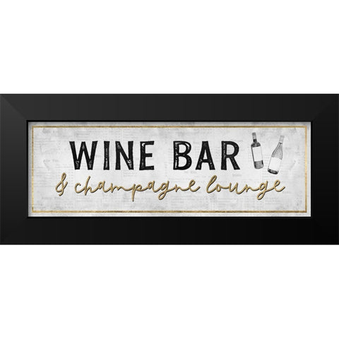 Champagne Lounge Black Modern Wood Framed Art Print by Carpentieri, Natalie