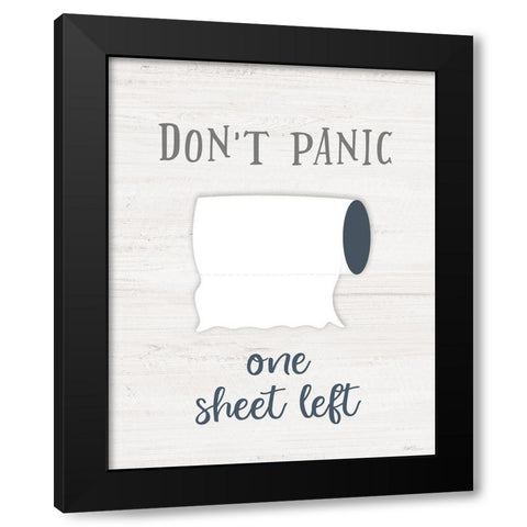 Dont Panic Black Modern Wood Framed Art Print with Double Matting by Carpentieri, Natalie