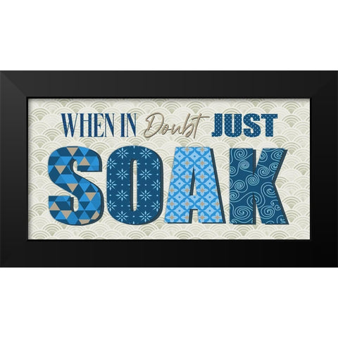 When in Doubt Black Modern Wood Framed Art Print by Knutsen, Conrad
