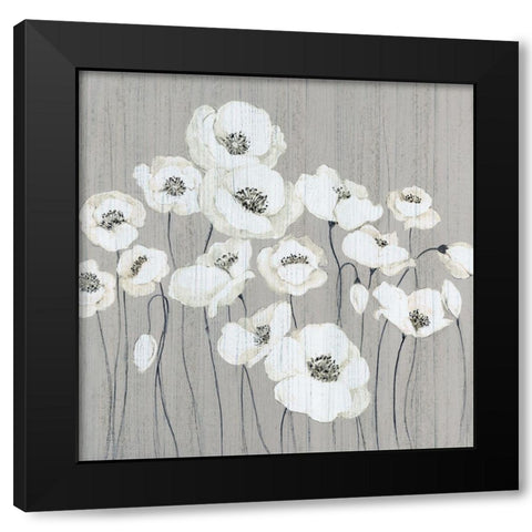 Cottage Whites Black Modern Wood Framed Art Print with Double Matting by Tava Studios