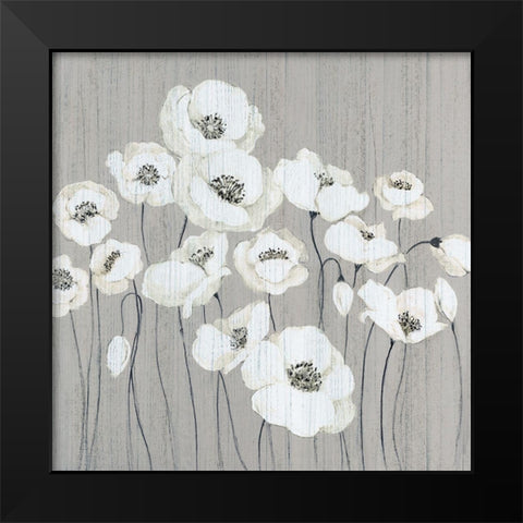 Cottage Whites Black Modern Wood Framed Art Print by Tava Studios