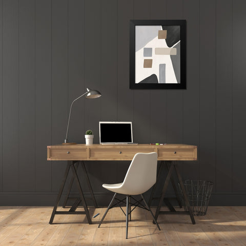 Grey Valley Black Modern Wood Framed Art Print by Jill, Susan