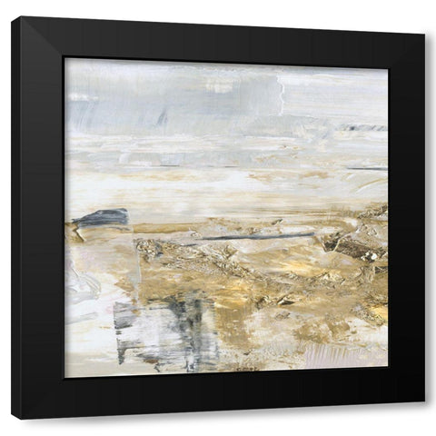 Sand Pond Reflection Black Modern Wood Framed Art Print with Double Matting by Jill, Susan