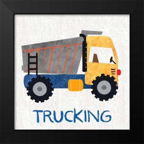 Trucking Black Modern Wood Framed Art Print by Knutsen, Conrad