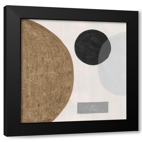 Neutral Stones I Black Modern Wood Framed Art Print by Tava Studios
