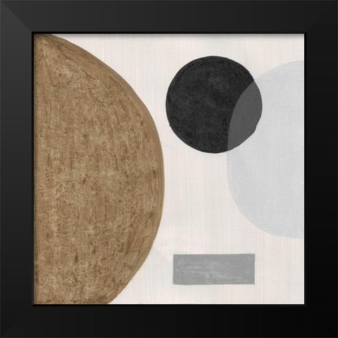 Neutral Stones I Black Modern Wood Framed Art Print by Tava Studios