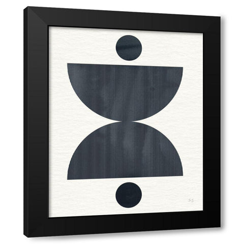 Eclipse II Black Modern Wood Framed Art Print with Double Matting by Jill, Susan