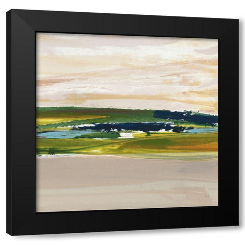 Green Is My Valley II Black Modern Wood Framed Art Print by Jill, Susan