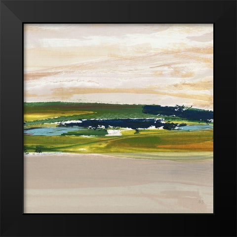 Green Is My Valley II Black Modern Wood Framed Art Print by Jill, Susan